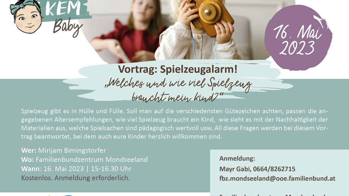 „SPIELZEUGALARM!“-VORTRAG ZUM BEDACHTEN KONSUM VON SPIELSACHEN FÜR KINDER