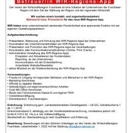 DIE WIRTSCHAFTSREGION FUSCHLSEE SUCHT VERSTÄRKUNG!