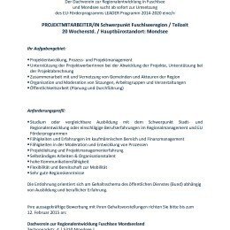 STELLENAUSSCHREIBUNG