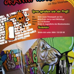 GRAFFITI WORKSHOP FÜR KINDER UND JUGENDLICHE MIT MAX WESENAUER