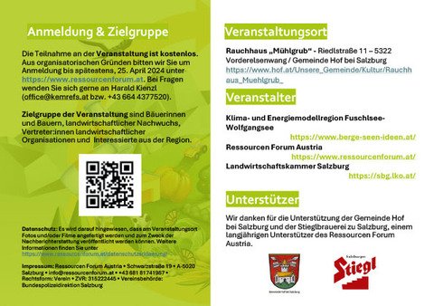 Anmeldung: DIE ZUKUNFT DER-BÄUERLICHEN-LANDWIRTSCHAFT?