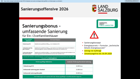 Kongress &quot;Energieeffiziente Gebäude - Salzburg 2050&quot;