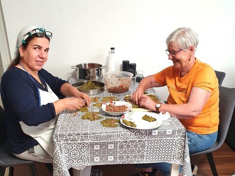 Beim Essen kommen d`Leut zamm